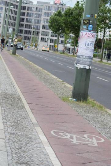 Bike lanes. NOT a sidewalk. Disregard at your peril.